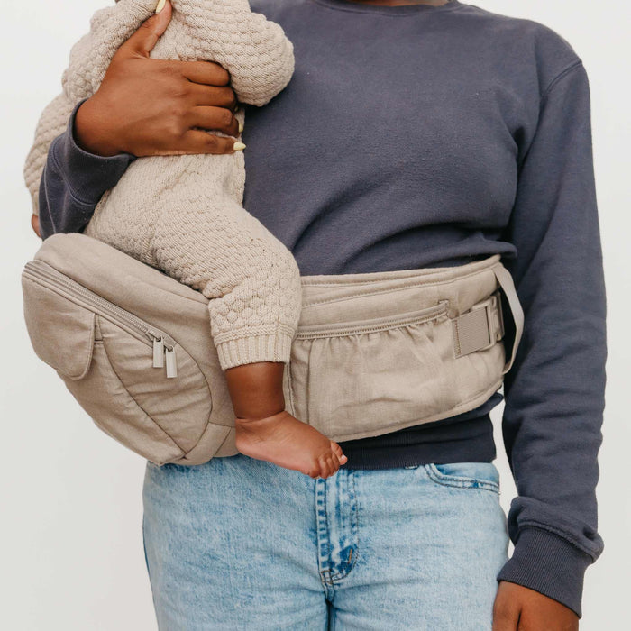 Copper Pearl Taupe Linen Hip Carrier
