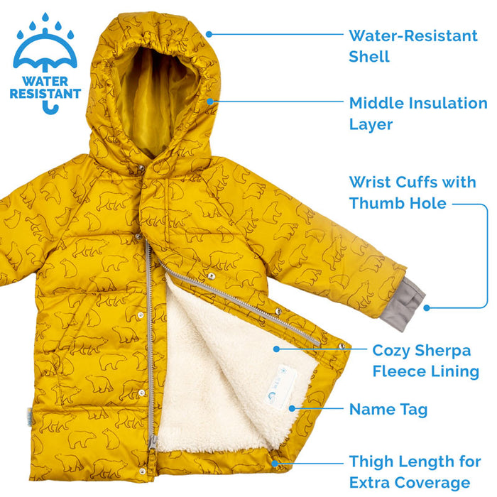 Winter Bear Toasty Dry Water Resistant Puffy Coat