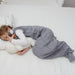 2-LAYER MERINO WOOL SLEEP SACK WITH OPEN LEGS - silver gray - Nature Baby Outfitter