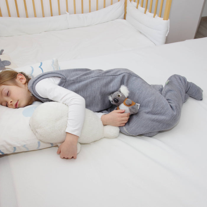 2-LAYER MERINO WOOL SLEEP SACK WITH OPEN LEGS - silver gray - Nature Baby Outfitter