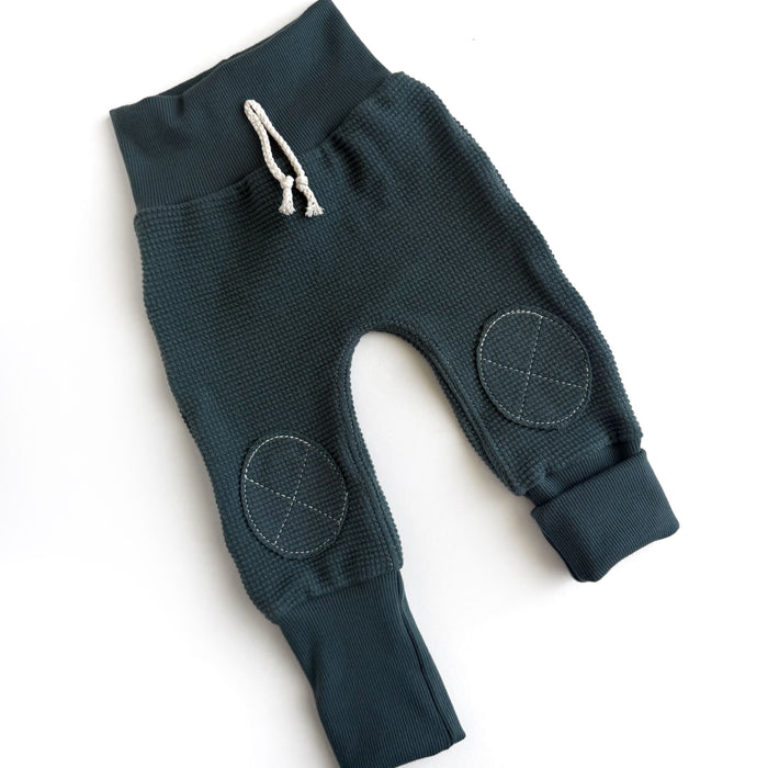 Blue Waffle Knee Patch Joggers
