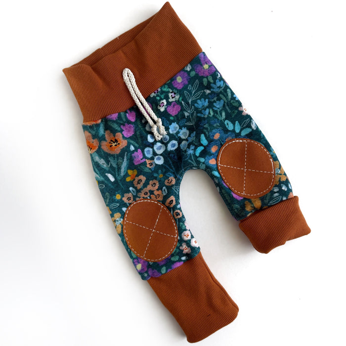 Floral French Terry Knee Patch Joggers