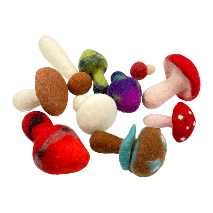 **Pre-order (Ships in 2-3 Weeks)**Handmade in Nepal 100% Wool Felt Foods Play Set for Pretend Cooking and Farmer's Market Play