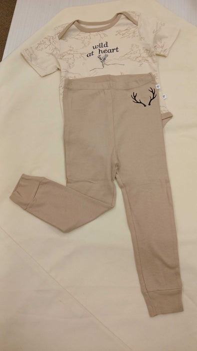 Wild at Heart Organic Cotton Bodysuit and Pants Set