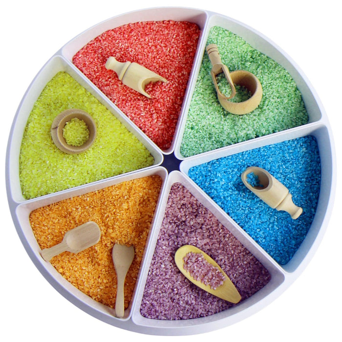 Sensory Play Tray with Removable Compartments and Lid