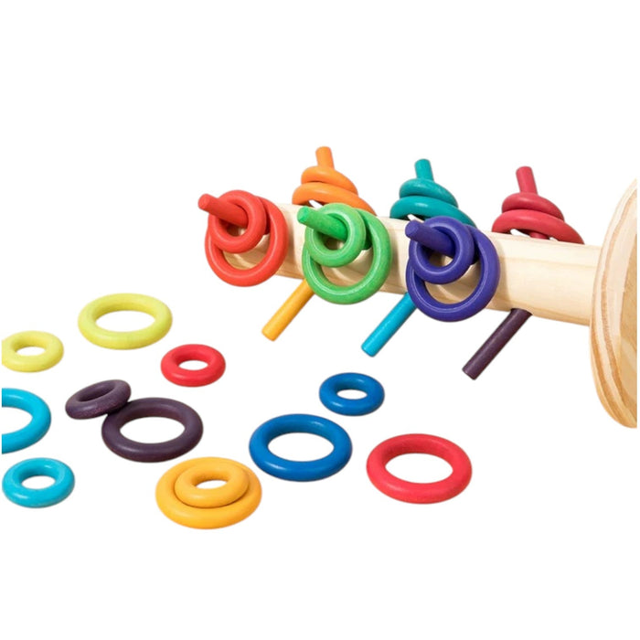 12-Dowel Sorting Tree with 24 Building Rings Set — Nature Baby Outfitter