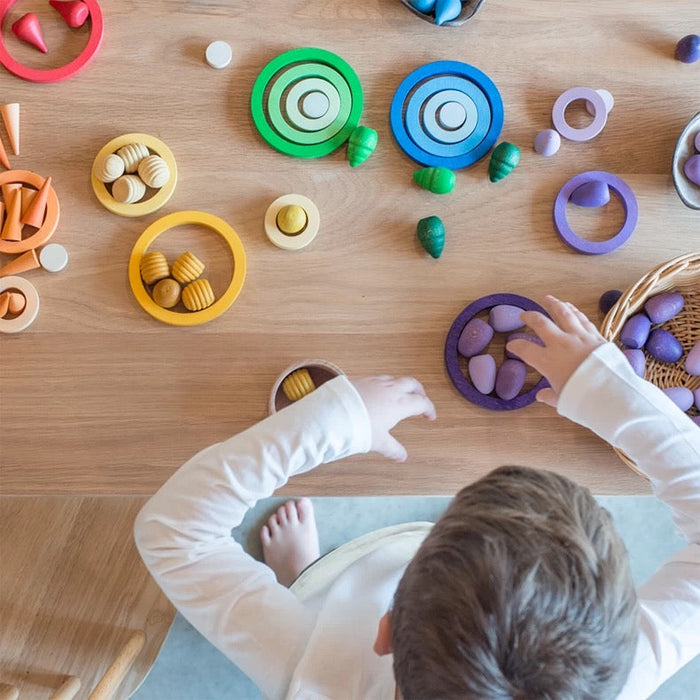 **Pre-order (Ships in 2-3 Weeks)**24-Piece Rainbow Nesting Rings
