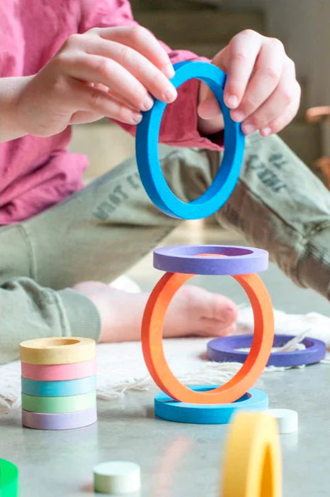 **Pre-order (Ships in 2-3 Weeks)**24-Piece Rainbow Nesting Rings