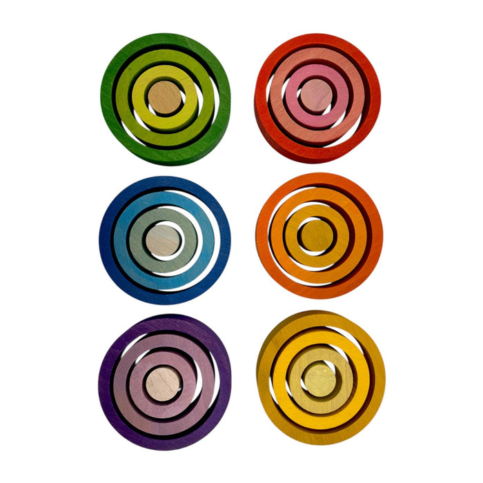 **Pre-order (Ships in 2-3 Weeks)**24-Piece Rainbow Nesting Rings