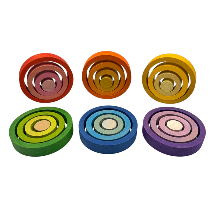 **Pre-order (Ships in 2-3 Weeks)**24-Piece Rainbow Nesting Rings