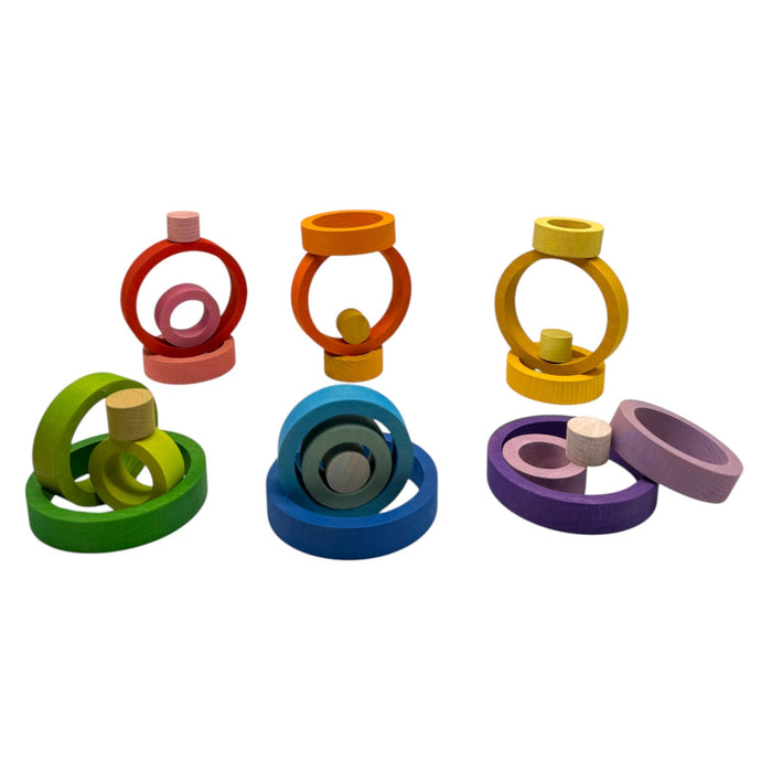 **Pre-order (Ships in 2-3 Weeks)**24-Piece Rainbow Nesting Rings