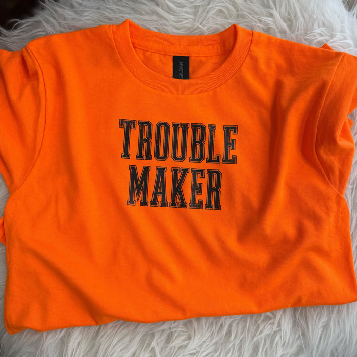 Orange 'Trouble Maker' Kid's Tee