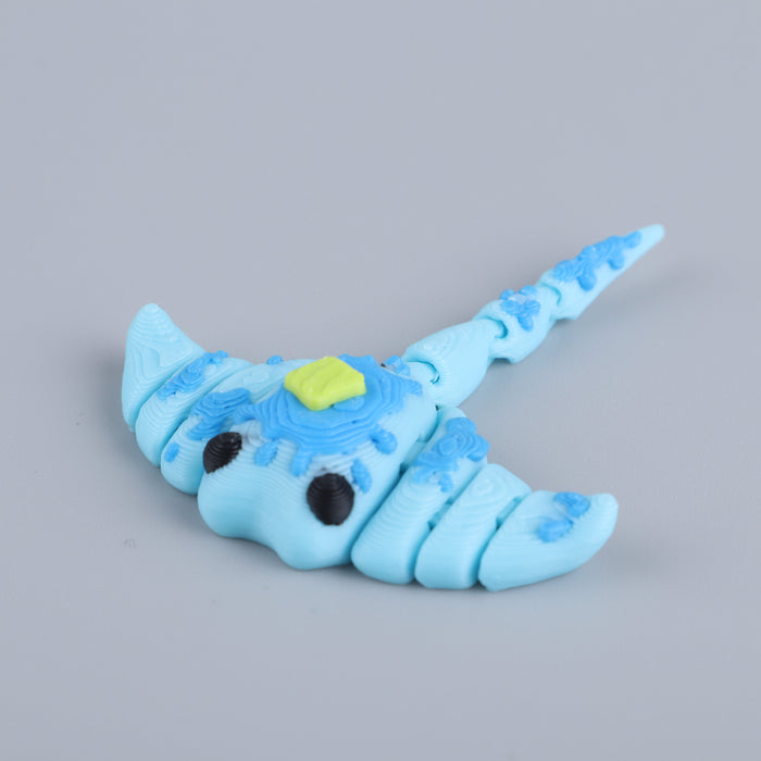 3D Printed Mini Fidget Creature Toy Pack – Articulated Party Favor Gift