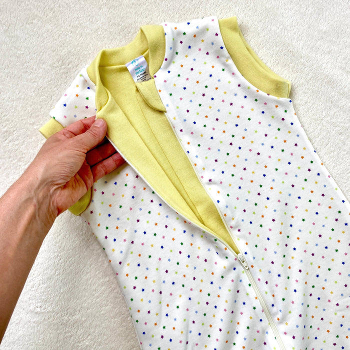 Silk & Merino Sleep Sack - lemon stardust