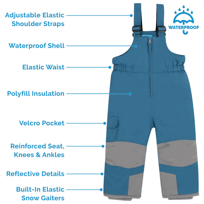 Dusty Pink Toasty Dry Bib Snow Pants