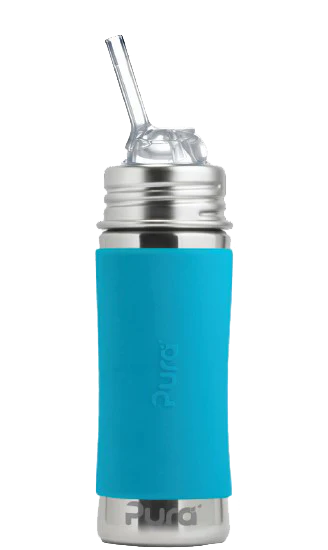 Pura Kiki® 11oz Kiddo Straw Bottle with Sleeve - Nature Baby Outfitter