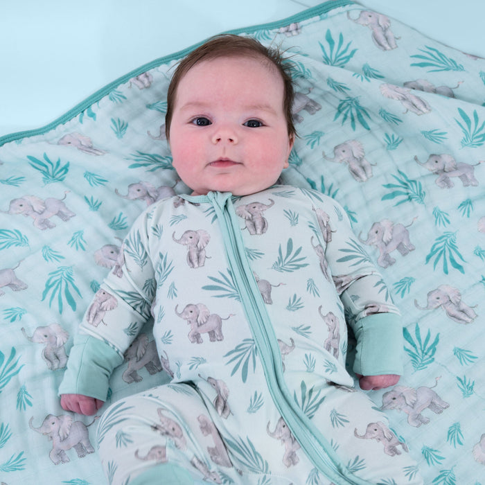 Elephantastic Zipper One Piece Pajama