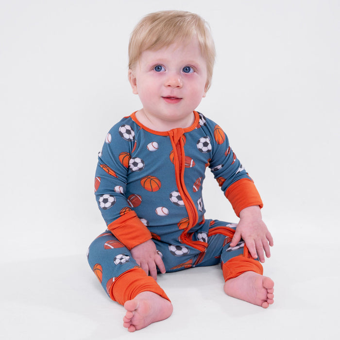 Get Up, It's Gameday Zipper One Piece Pajama