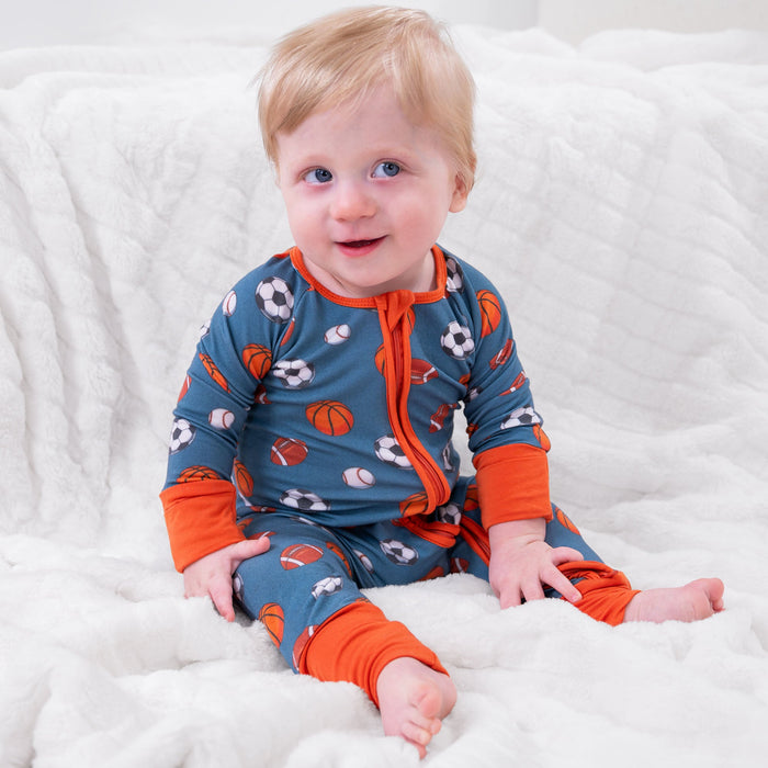 Get Up, It's Gameday Zipper One Piece Pajama