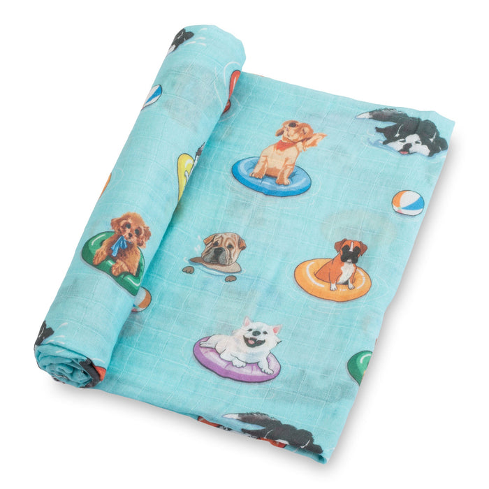 Poolside Pups Swaddle Blanket