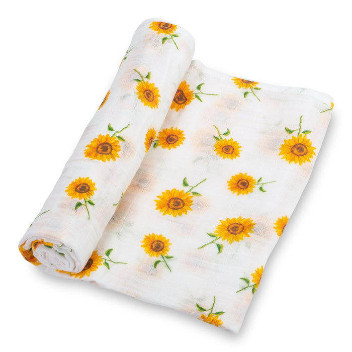 Sunflower Fields Swaddle Blanket