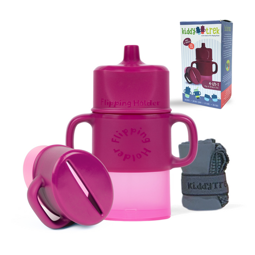 KiddyTrek 4-in-1 Sip & Snack Set - Food Pouch & Juice Box Holder, Snack Cup, Sip Cup ALL IN ONE - Nature Baby Outfitter