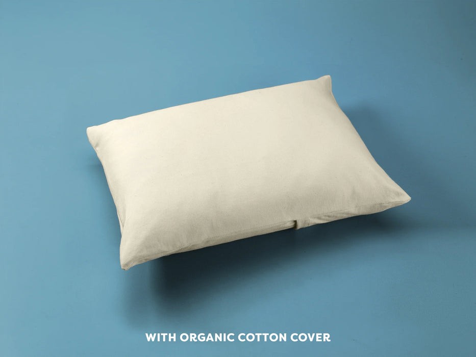 Pure Slumber Toddler Size Bed Pillow w/ 100% Organic Cotton Pillowcase