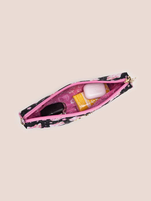 Hello Kitty® × JuJuBe Cherry Blossoms Be Quick Crossbody Diaper Bag Accessory — Black and Pink