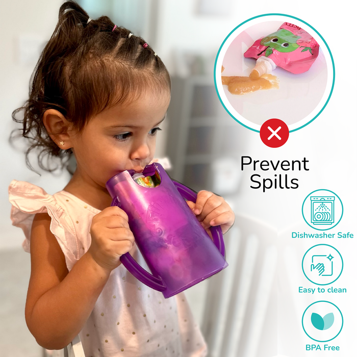 Flipping Holder DELUXE w/ LID (Purple) - Nature Baby Outfitter