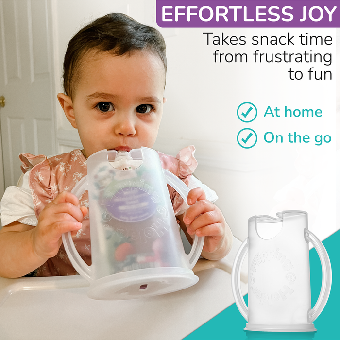 Flipping Holder DELUXE w/ LID (Blue) - Nature Baby Outfitter
