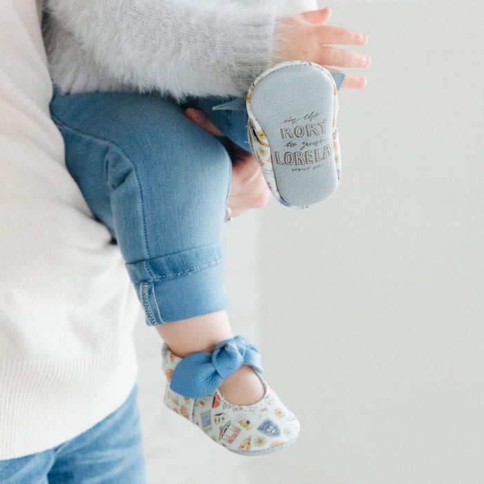Gilmore Girls Knotted Bow Baby Shoe - Nature Baby Outfitter