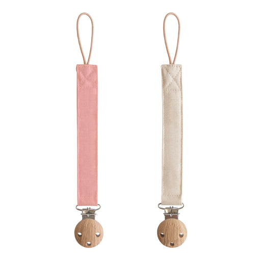 Linen Pacifier Clip 2-Pack - Nature Baby Outfitter