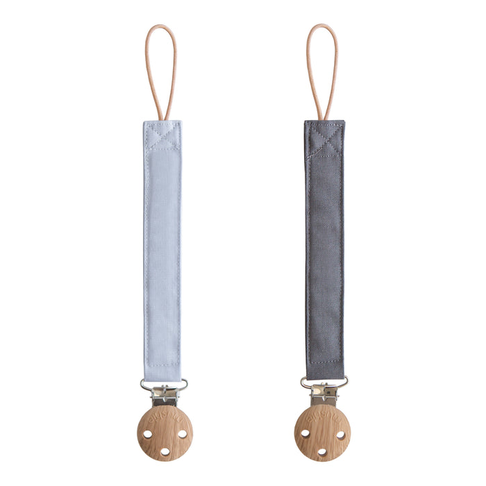 Linen Pacifier Clip 2-Pack - Nature Baby Outfitter