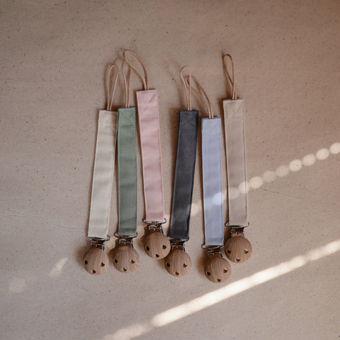 Linen Pacifier Clip 2-Pack - Nature Baby Outfitter