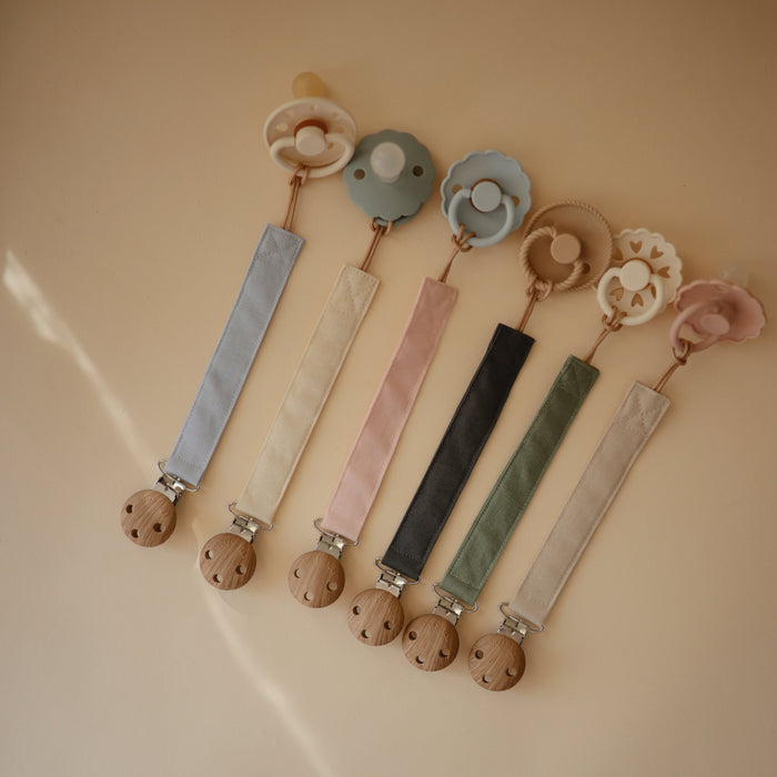 Linen Pacifier Clip 2-Pack - Nature Baby Outfitter