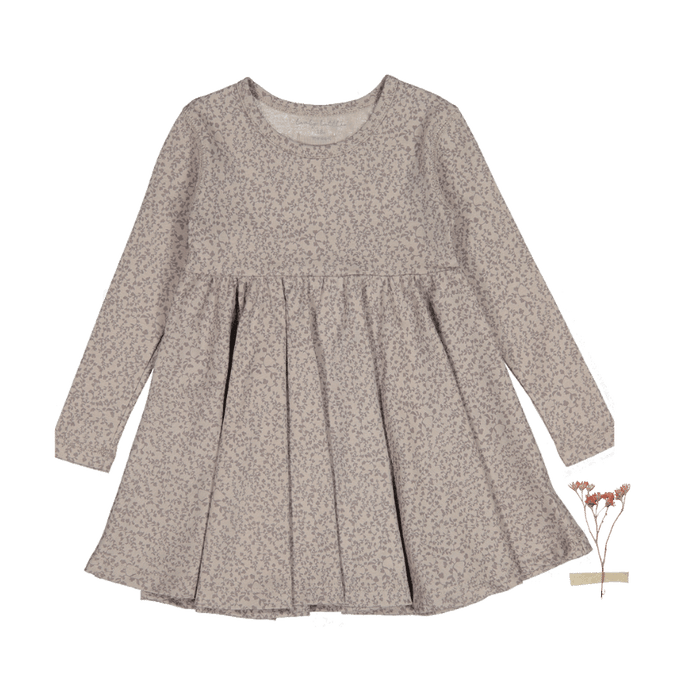 The Printed Long Sleeve Dress -  Vine
