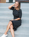 Louie Striped Knit Maternity & Nursing Dress - Nature Baby Outfitter