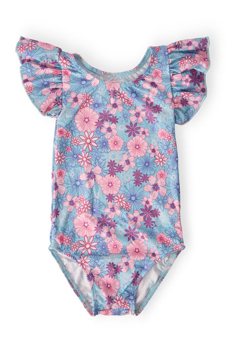 Love Blooms S/S Flutter Sleeve Leotard