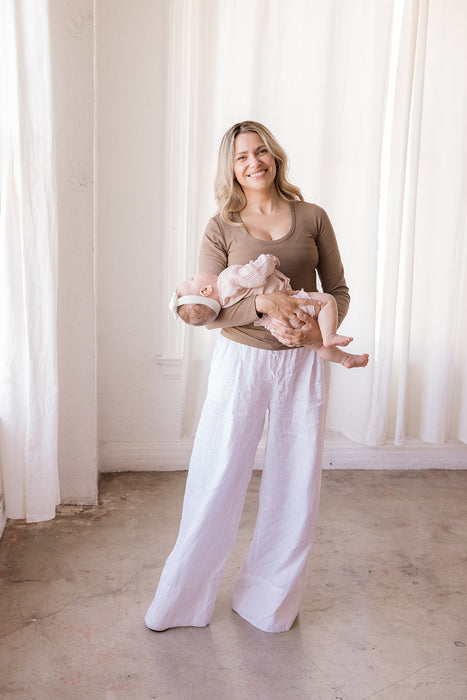 Little Breastfeeding Top - Americano Brown