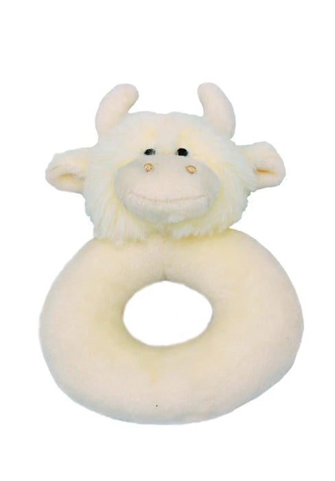 Highland Cow Cream Rattle (with Gift Box)