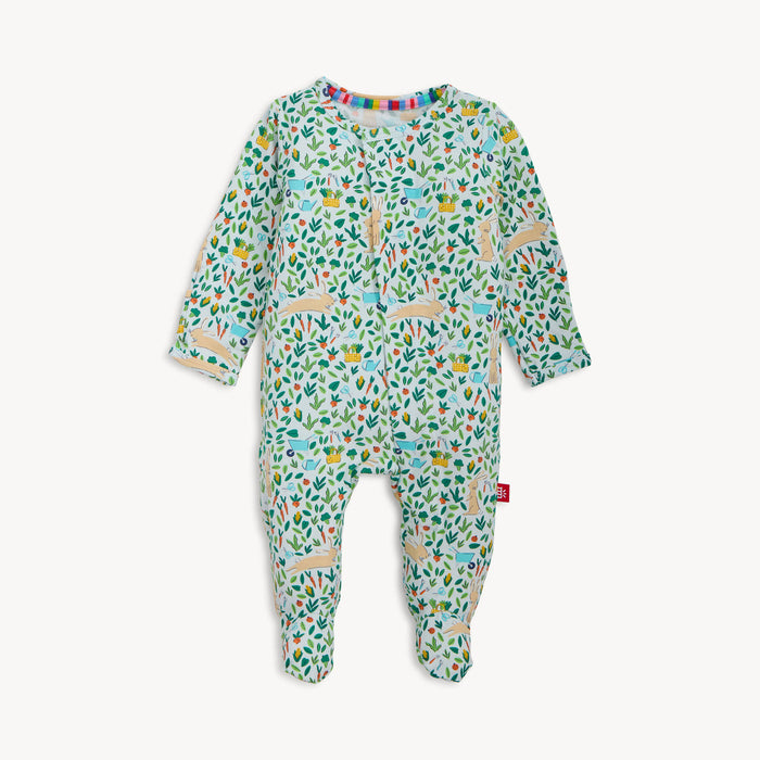 Bunny Garden Modal Footie Pajamas