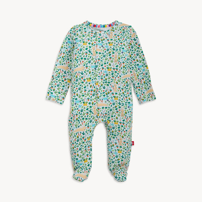 Bunny Garden Modal Footie Pajamas