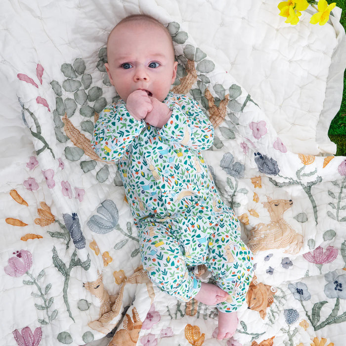 Bunny Garden Modal Convertible Sleeper/Romper