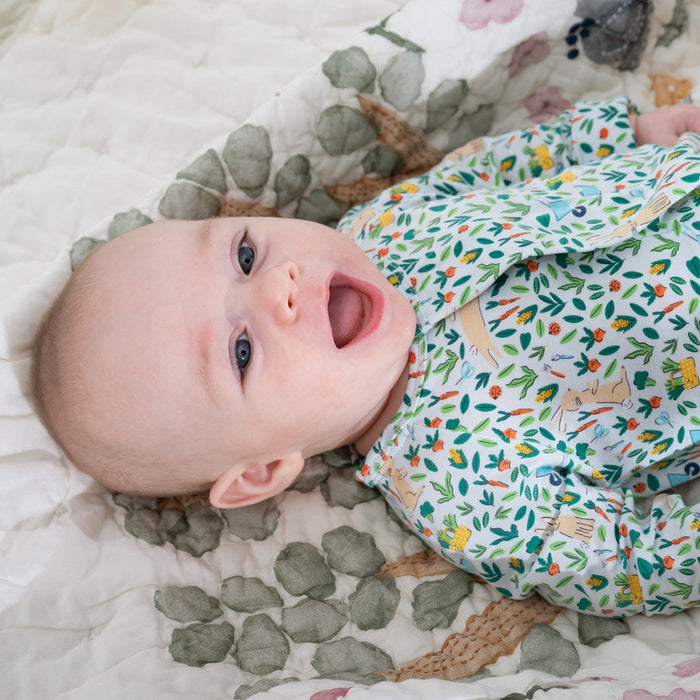 Bunny Garden Modal Convertible Sleeper/Romper