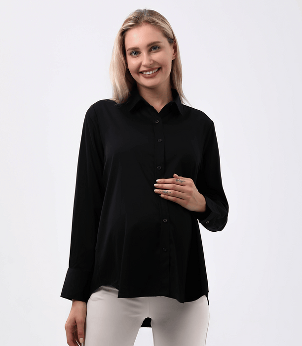 Classic Button Down Maternity Shirt - Nature Baby Outfitter