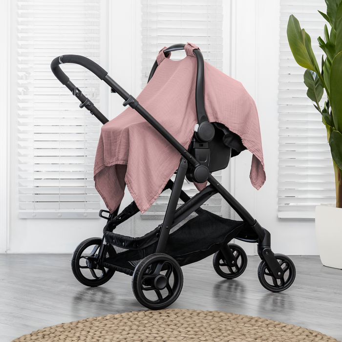 Baby Car Seat Cover in Mauve