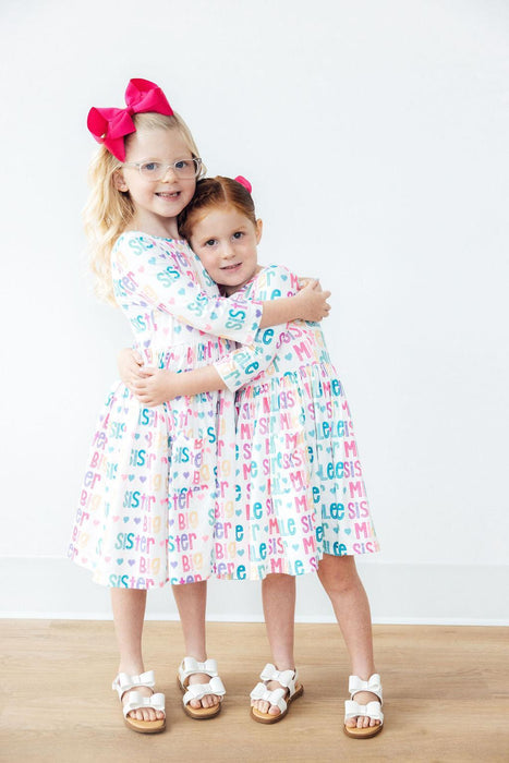 Middle Sister 3/4 Sleeve Pocket Twirl Dress