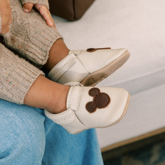 Disney Mocha Mickey Mouse City Baby Shoe