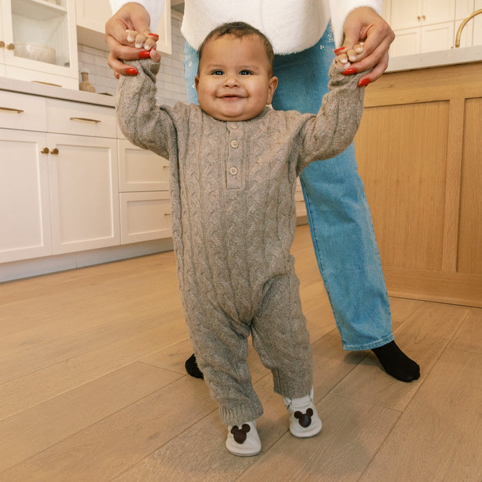 Disney Mocha Mickey Mouse City Baby Shoe