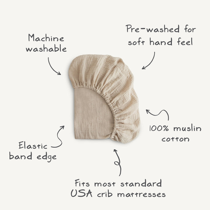 Extra Soft Muslin Crib Sheet - Nature Baby Outfitter